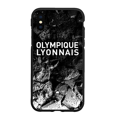 Чехол iPhone XS Max матовый Lyon black graphite / 3D-Черный – фото 1