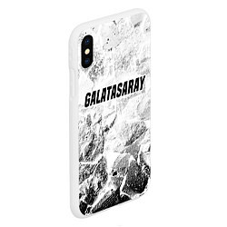 Чехол iPhone XS Max матовый Galatasaray white graphite, цвет: 3D-белый — фото 2