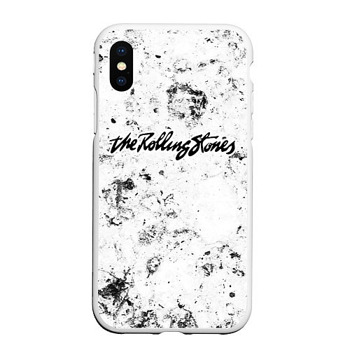 Чехол iPhone XS Max матовый Rolling Stones dirty ice / 3D-Белый – фото 1