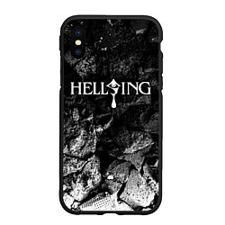 Чехол iPhone XS Max матовый Hellsing black graphite, цвет: 3D-черный