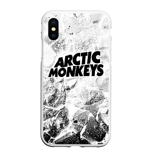 Чехол iPhone XS Max матовый Arctic Monkeys white graphite / 3D-Белый – фото 1