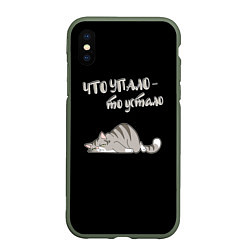 Чехол iPhone XS Max матовый Что упало то устало