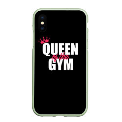 Чехол iPhone XS Max матовый Queen of the gym - crown