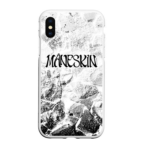 Чехол iPhone XS Max матовый Maneskin white graphite / 3D-Белый – фото 1