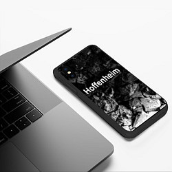 Чехол iPhone XS Max матовый Hoffenheim black graphite, цвет: 3D-черный — фото 2