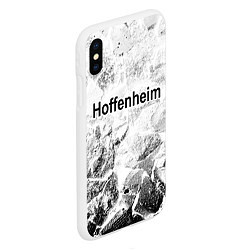 Чехол iPhone XS Max матовый Hoffenheim white graphite, цвет: 3D-белый — фото 2