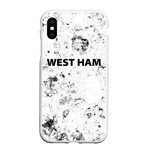 Чехол iPhone XS Max матовый West Ham dirty ice / 3D-Белый – фото 1