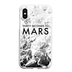 Чехол iPhone XS Max матовый Thirty Seconds to Mars white graphite, цвет: 3D-белый