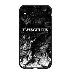 Чехол iPhone XS Max матовый Evangelion black graphite, цвет: 3D-черный