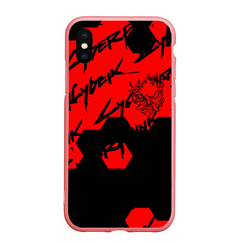 Чехол iPhone XS Max матовый Cyberpunk 2077 кибер броня / 3D-Баблгам – фото 1