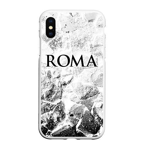 Чехол iPhone XS Max матовый Roma white graphite / 3D-Белый – фото 1