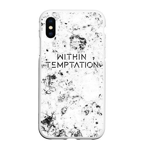 Чехол iPhone XS Max матовый Within Temptation dirty ice / 3D-Белый – фото 1