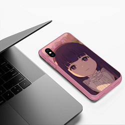 Чехол iPhone XS Max матовый Sousou no Frieren Ферн cute face, цвет: 3D-малиновый — фото 2