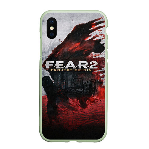 Чехол iPhone XS Max матовый Игра Fear город и кровь / 3D-Салатовый – фото 1