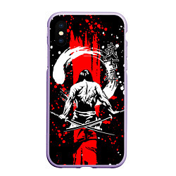Чехол iPhone XS Max матовый Самурай с двумя мечами