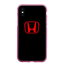 Чехол iPhone XS Max матовый Honda red logo auto