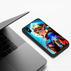 Чехол iPhone XS Max матовый Zelda, цвет: 3D-черный — фото 2