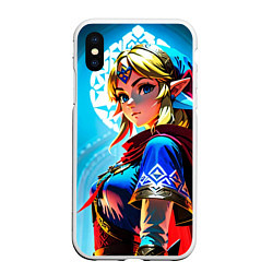 Чехол iPhone XS Max матовый Zelda, цвет: 3D-белый