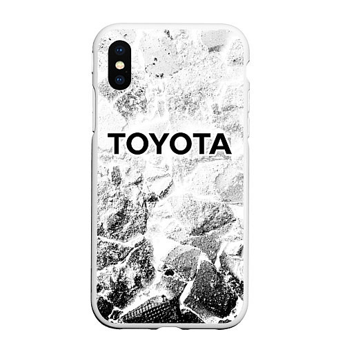 Чехол iPhone XS Max матовый Toyota white graphite / 3D-Белый – фото 1