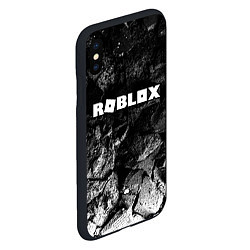 Чехол iPhone XS Max матовый Roblox black graphite, цвет: 3D-черный — фото 2