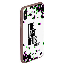 Чехол iPhone XS Max матовый The last of us лепестки, цвет: 3D-коричневый — фото 2