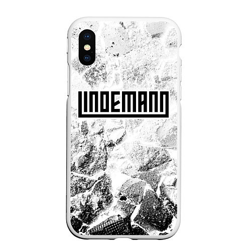 Чехол iPhone XS Max матовый Lindemann white graphite / 3D-Белый – фото 1