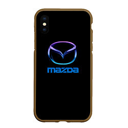 Чехол iPhone XS Max матовый Mazda neon logo