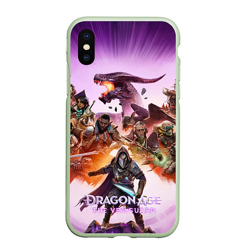 Чехол iPhone XS Max матовый Герои Dragon age the veilguard / 3D-Салатовый – фото 1