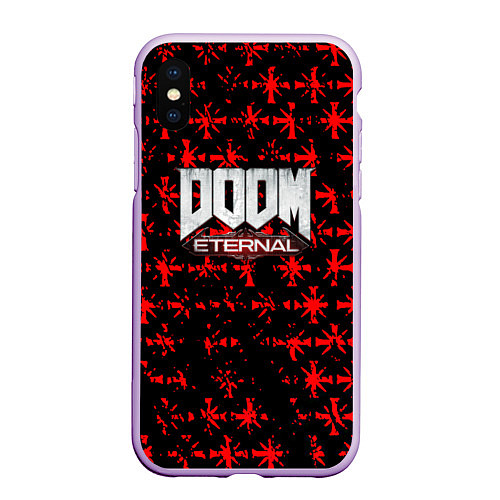 Чехол iPhone XS Max матовый Doom x Farcry / 3D-Сиреневый – фото 1