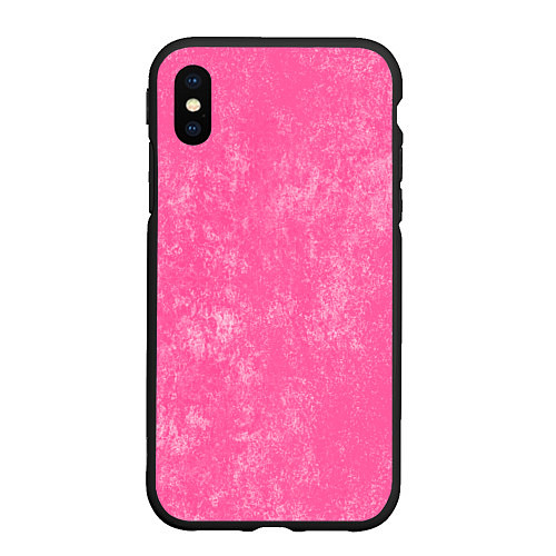 Чехол iPhone XS Max матовый Pink bleached splashes / 3D-Черный – фото 1