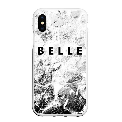 Чехол iPhone XS Max матовый Belle white graphite / 3D-Белый – фото 1