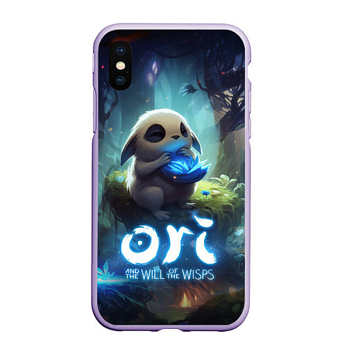 Чехол iPhone XS Max матовый Naru Ori and the Will of the Wisps / 3D-Светло-сиреневый – фото 1