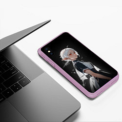 Чехол iPhone XS Max матовый Сильфиетта из Реинкарнации безработного, цвет: 3D-сиреневый — фото 2