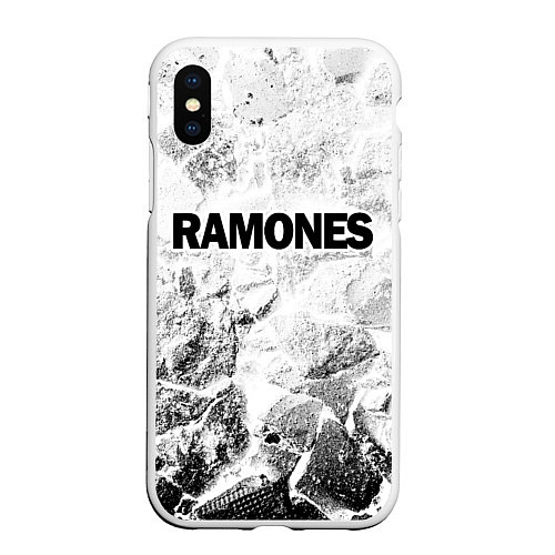 Чехол iPhone XS Max матовый Ramones white graphite / 3D-Белый – фото 1