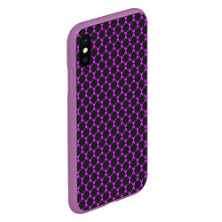 Чехол iPhone XS Max матовый Паттерн сетчатый, цвет: 3D-фиолетовый — фото 2