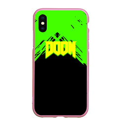 Чехол iPhone XS Max матовый Doom кислотное лого