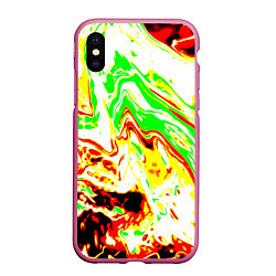 Чехол iPhone XS Max матовый Кислотные краски