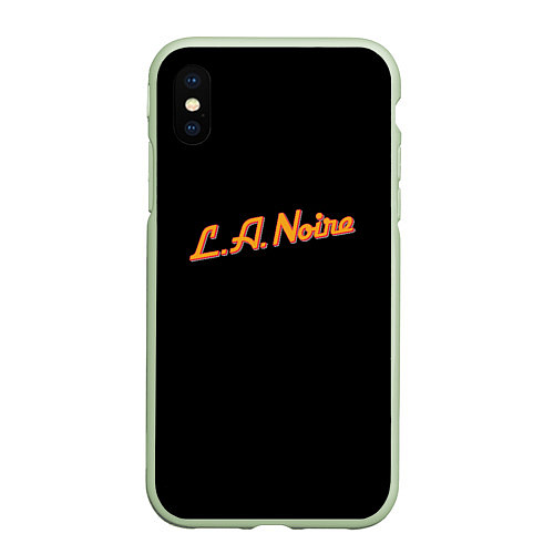 Чехол iPhone XS Max матовый L A Noire / 3D-Салатовый – фото 1