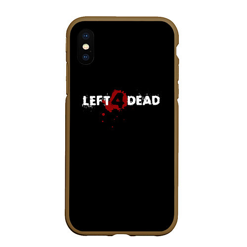 Чехол iPhone XS Max матовый Left 4 Dead logo / 3D-Коричневый – фото 1