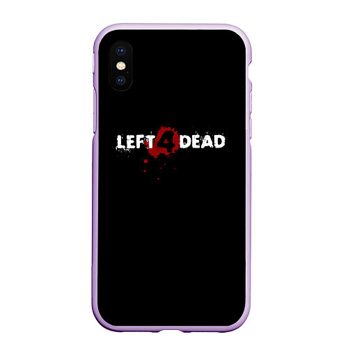 Чехол iPhone XS Max матовый Left 4 Dead logo / 3D-Сиреневый – фото 1