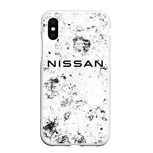 Чехол iPhone XS Max матовый Nissan dirty ice / 3D-Белый – фото 1