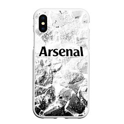 Чехол iPhone XS Max матовый Arsenal white graphite, цвет: 3D-белый