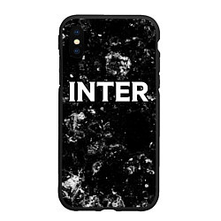 Чехол iPhone XS Max матовый Inter black ice