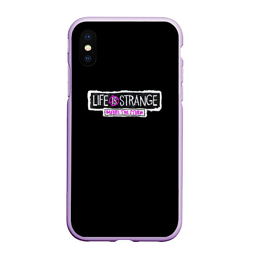 Чехол iPhone XS Max матовый Life is strange logo game / 3D-Сиреневый – фото 1
