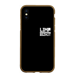 Чехол iPhone XS Max матовый Lim Bizkit logo, цвет: 3D-коричневый