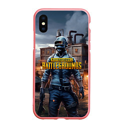 Чехол iPhone XS Max матовый PUBG персонаж из игры, цвет: 3D-баблгам