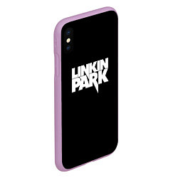 Чехол iPhone XS Max матовый Lnkin park logo white, цвет: 3D-сиреневый — фото 2