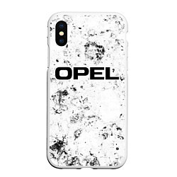 Чехол iPhone XS Max матовый Opel dirty ice, цвет: 3D-белый