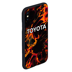 Чехол iPhone XS Max матовый Toyota red lava, цвет: 3D-черный — фото 2