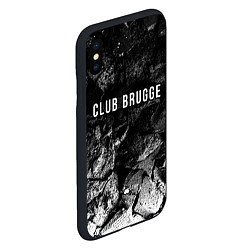 Чехол iPhone XS Max матовый Club Brugge black graphite, цвет: 3D-черный — фото 2